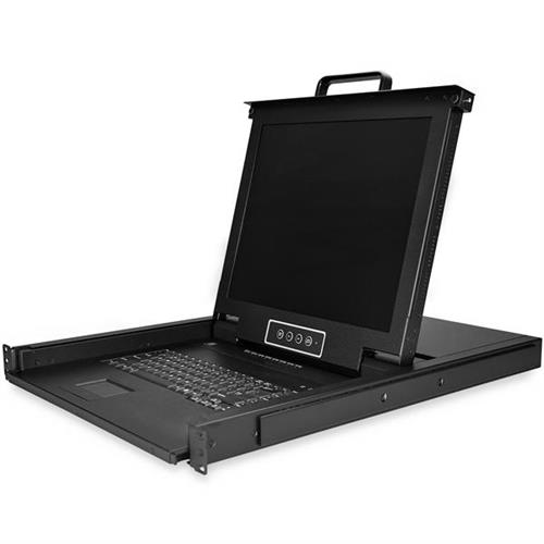 StarTech.com 8 Port Rackmount KVM Console w/ 6ft Cables - Integrated KVM Switch w/ 17" LCD Monitor - Fully Featured 1U LCD KVM Drawer- OSD KVM - Durable 50000 MTBF - USB + VGA Support