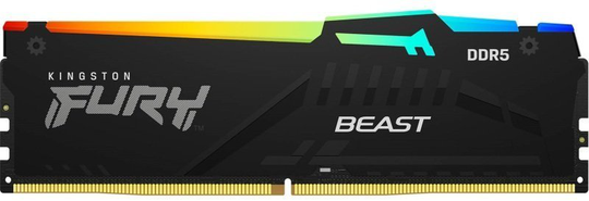 Kingston Fury Beast Rgb 16GB 5200MHz DDR5 CL40 Dimm Memory - Black