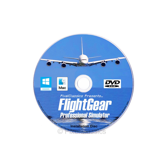 Flight Simulator 2022 X Flight Sim Plane & Helicopter FlightGear Including 500+ Aircraft DVD CD Disc For Mac OS X
