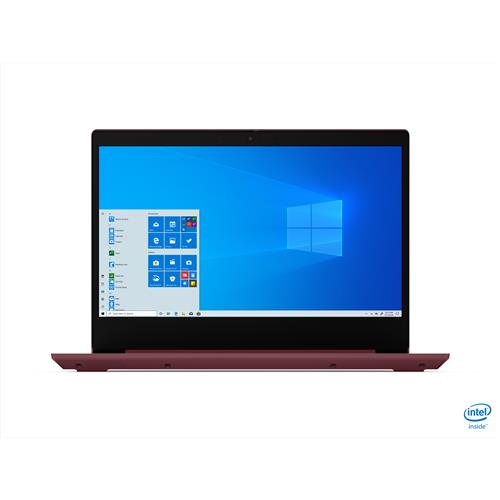 Lenovo IdeaPad 3 Notebook 35.6 cm (14") Full HD Intel Core i3 4 GB DDR4-SDRAM 128 GB SSD Wi-Fi 6 (802.11ax) Windows 10 Home S Cherry Red