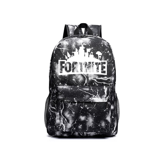 (Lighting Black) Fortnite Galaxy Shoulder Backpack Boy Girl GLOW IN DARK School Bag Rucksack