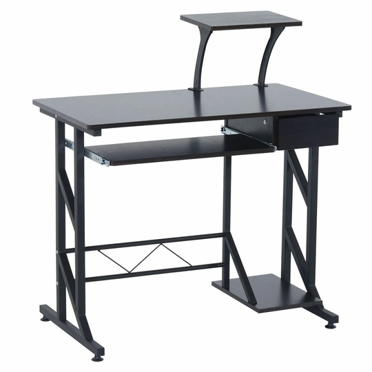 Zennor Space Saving Computer Desk - Black Walnut