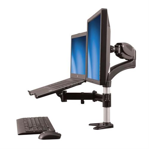 StarTech.com Desk-Mount Monitor Arm with Laptop Stand - Full Motion - Articulating