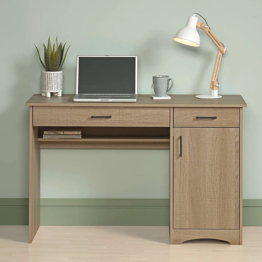 Teknik Home Office Essentials Computer Desk - Summer Oak Finish