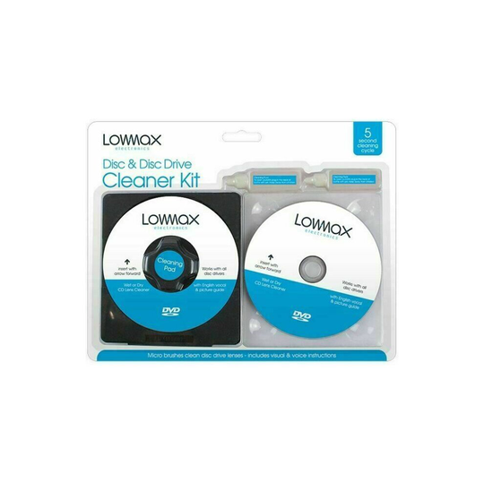 LOWMAX Disc CD DVD Lens Cleaner Xbox PlayStation Nintendo Blu Ray