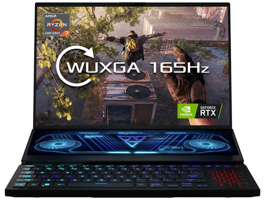 Asus Rog Zephyrus Duo 16, Amd Ryzen 7 6800H up to 4.7GHz, 16GB DDR5, 2TB NVMe Ssd, Nvidia GeForce Rtx 3070 Ti 16GB, 16" Wuxga (1920 x 1200) Ips