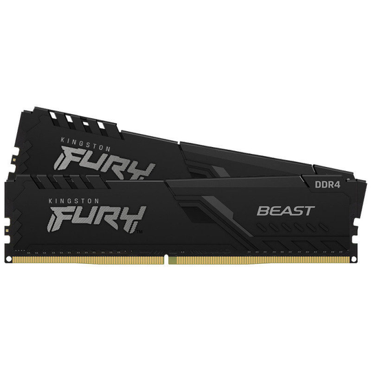 Exdisplay Kingston Fury Beast 16GB (2 x 8GB) 3600MHz DDR4 Ram - Black