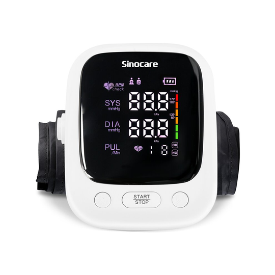 Sinocare Blood Pressure Meter Upper Arm with Adjustable Cuff BP Meter