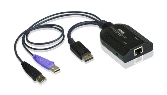 Aten KA7169 - USB DisplayPort Virtual Media KVM Adapter with Smart Card Support Card Reader Support