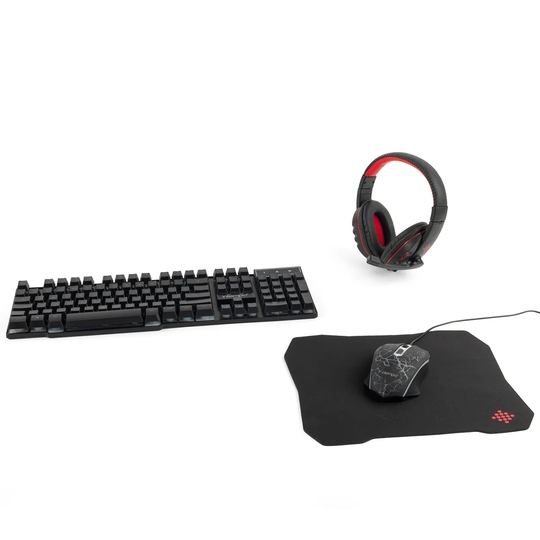 Intempo Quest 4-in-1 Gaming Set - Black/Red