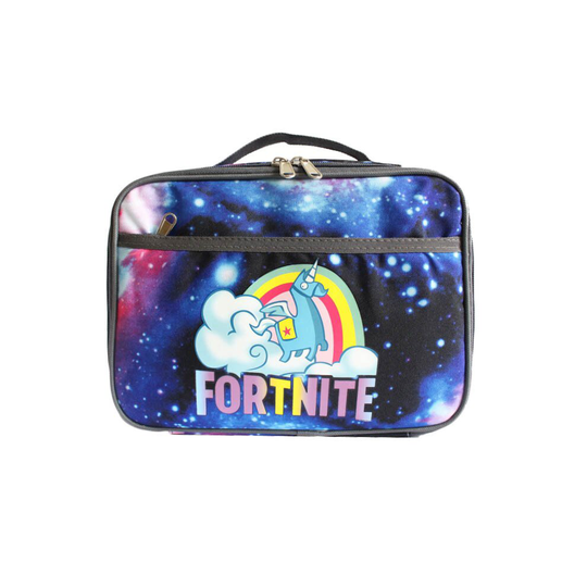 (14) Fortnite Lunch Box Bag Children Outdoor Lunch Bag Portable