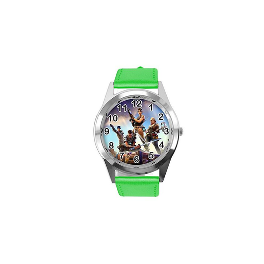 green Round Watch fg3 for game fans compatible with fortnite