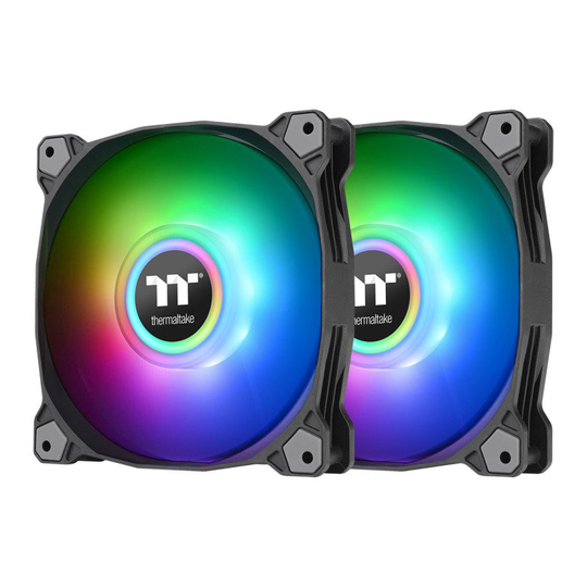 Thermaltake Pure Duo 14 ARGB Sync Radiator Fan 2 Pack Black Fan