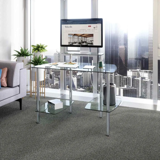 Teknik Home Office Glass Workstation (Glacier)