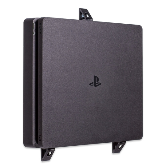 Wall Mount for PlayStation 4 PS4 Slim Game Console Wall Bracket Black
