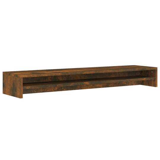 (smoked oak) vidaXL Monitor Stand Brown Oak Engineered Wood Display Keyboard Screen Riser