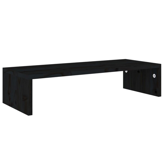 (Black, 60 x 23.5 x 12 cm (W x D x H)) vidaXL Monitor Stand Brown Oak Engineered Wood Display Shelf Desktop Stand