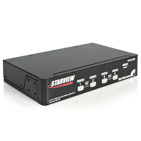 StarTech.com 4 Port Professional VGA USB KVM Switch with Hub