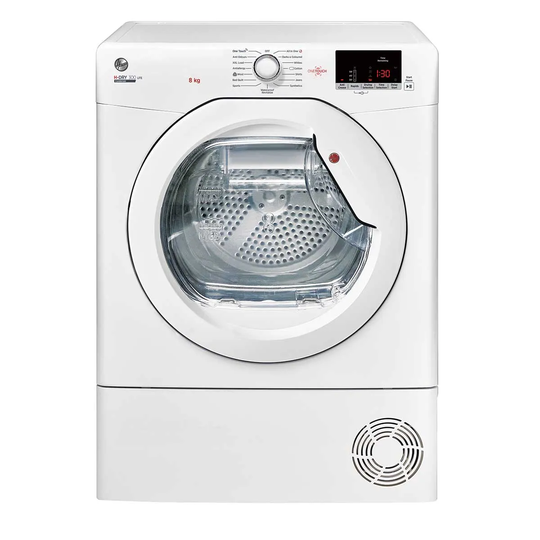 Hoover HLE C8DE-80 8kg Condenser Tumble Dryer with Aquavision Water Tank - White