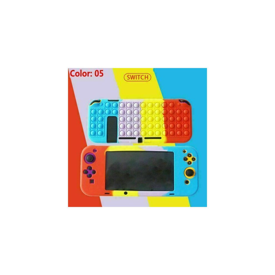 (05 For Switch) Silicone Case for Nintendo Switch/lite With Pop it Fidget Toy