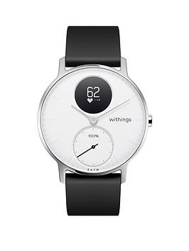 Withings Steel Hr Hybrid Smartwatch Activity Tracker With Connected Gps, Hrm & Sleep Monitor - 36Mm White