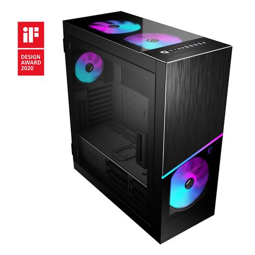 MSI MPG SEKIRA 500X Full Tower Gaming Computer Case 'Black 3x 200mm ARGB + 1x 200mm + 1x120mm ARGB Fans Mystic Light Sync 8 Channel ARGB Hub USB Type-C Tempered Glass Panels E-ATX ATX mATX mini-ITX'