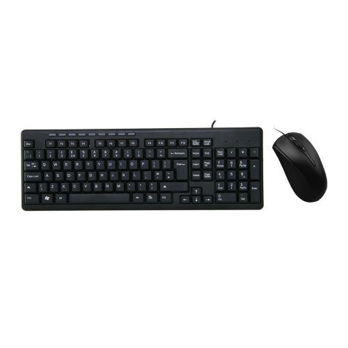 Pulse Wired Keyboard and Mouse Desktop Kit USB Multimedia Keyboard