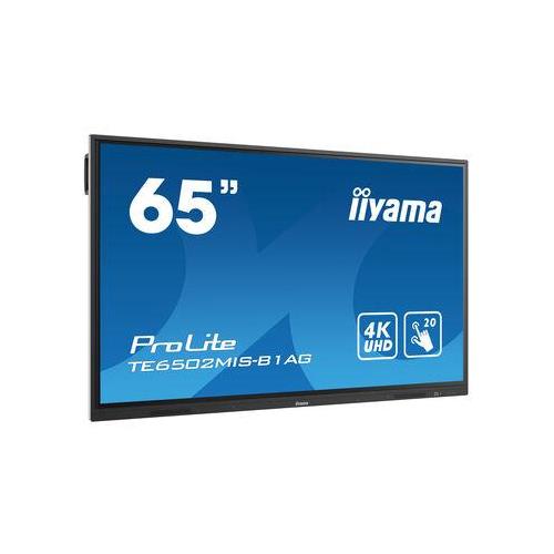 iiyama TE6502MIS-B1AG Signage Display Interactive flat panel 165.1 cm (65") VA Wi-Fi 350 cd/m 4K Ultra HD Black Touchscreen Built-in processor Android 9.0