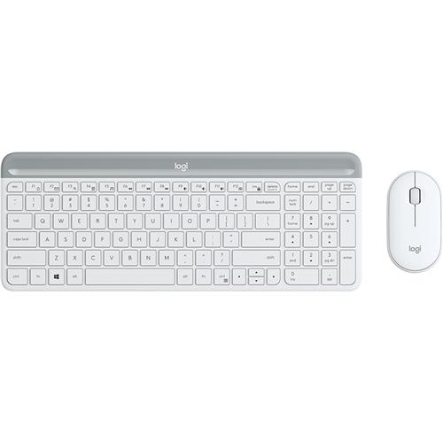 Logitech Slim Wireless and Mouse Combo MK470 keyboard USB QWERTY English White