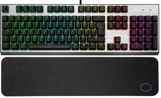 Cooler Master CK351 Hot Swappable Optical Red Switch Gaming Keyboard, Grey