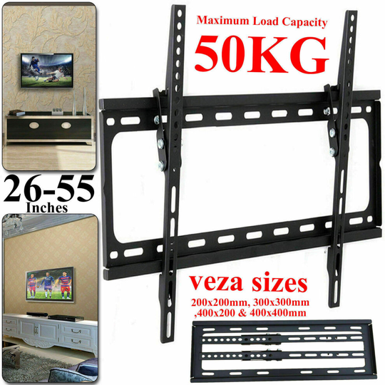 TV Wall Bracket Mount Tilt For 26 30 32 37 40 42 44 47 55 Inch Plasma