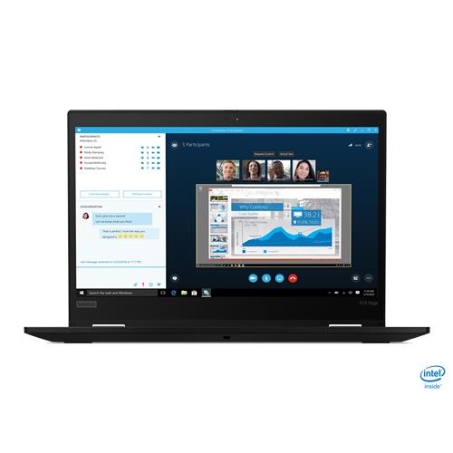 Lenovo ThinkPad X13 Yoga Hybrid (2-in-1) 33.8 cm (13.3") Touchscreen Full HD Intel Core i5 8 GB DDR4-SDRAM 256 GB SSD Wi-Fi 6 (802.11ax) Windows 10 Pro Black