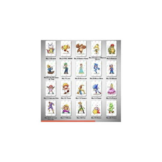 (20pcs Mario Kart) Zelda/Animal Crossing/Splatoon 2/Mario Kart Series Amiibo NFC TAG Cards