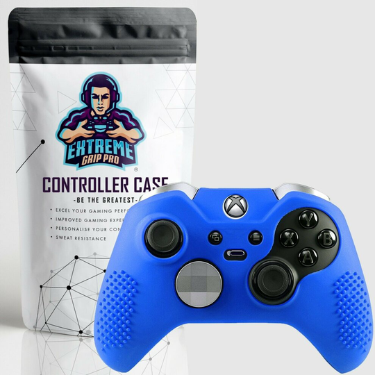 (Blue) EGP Case Silicone Skin Grip Rubber Cover Protector for Xbox One ELITE Controller