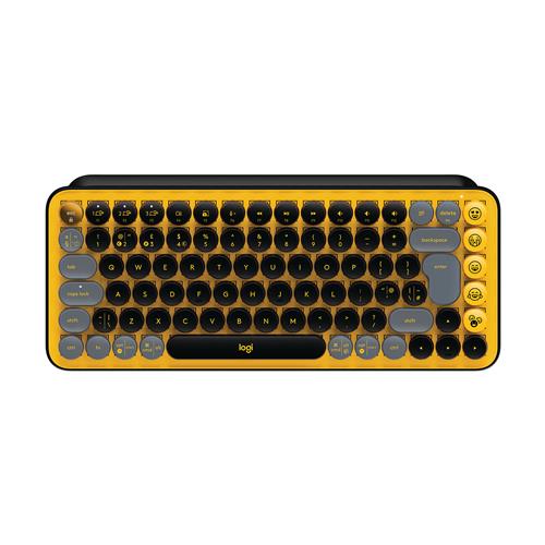 Logitech Pop Keys keyboard RF Wireless + Bluetooth QWERTY UK English Black Grey Yellow