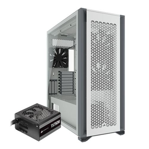Corsair 7000D Airflow Gaming Case w/ Tempered Glass Window E-ATX 3 x AirGuide Fans High-Airflow Front Panel USB-C White ** FREE 750W PSU **