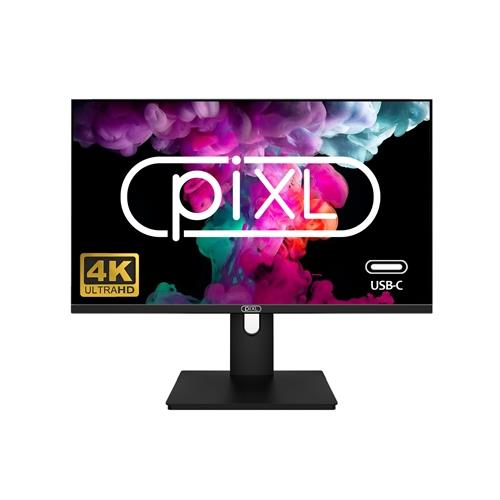 piXL PX27UDH4K 27 Inch Frameless IPS Monitor 4K LED Widescreen 5ms Response Time 60Hz Refresh HDMI Display Port 2x USB-A+ USB-B+ USB-C 16.7 Million Colour Support VESA Mount Black Finish