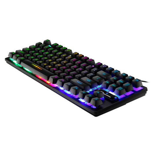 GK-10 Wired 87 Keys Mechanical Gaming Keyboard RGB Backlit for PC