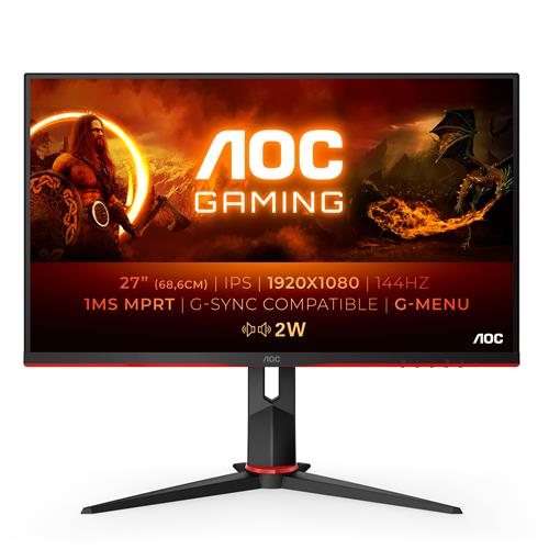 AOC G2 27G2AE/BK LED display 68.6 cm (27") 1920 x 1080 pixels Full HD Black Red