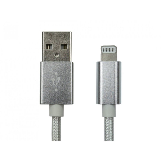 Xenta 2m USB 2.0 A M - Lightning - White Braided - MFI Certified