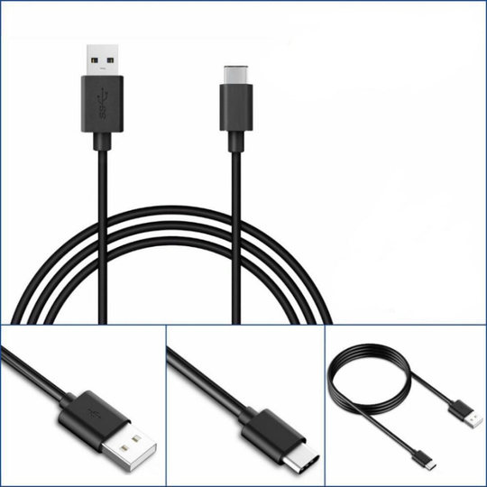 USB Fast Charge Charging Cable for PS5 Dualsense Controller 3M Black