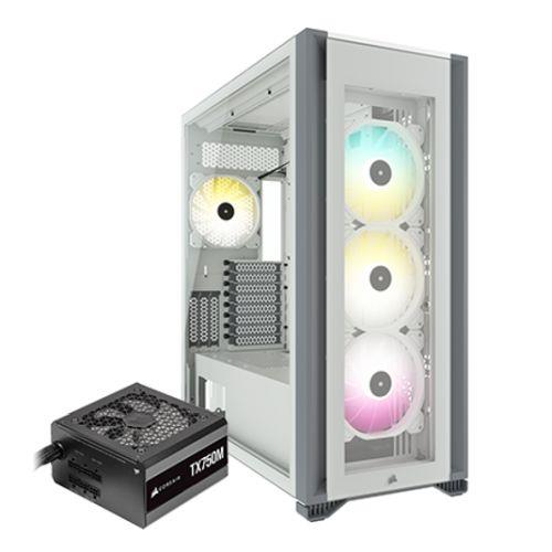 Corsair iCUE 7000X RGB Gaming Case w/ 3x Tempered Glass Panels E-ATX 3 x SP140 RGB Elite Fans iCUE Commander CORE XT included USB-C White ** FREE 750W PSU **