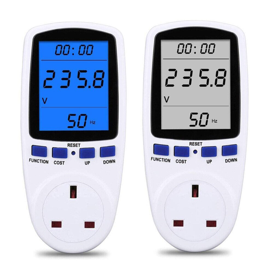 Power Meter Plug Energy Monitor with Backlight LCD