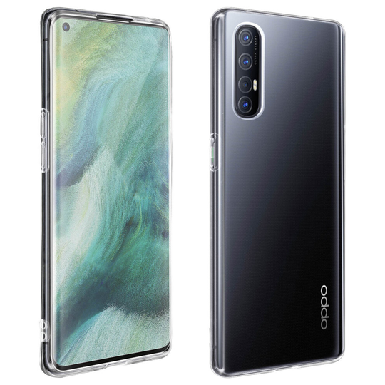 Back Cover for Oppo Find X2 Neo with 9H Screen protector - Transparent