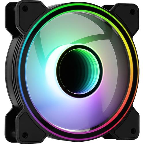 Aerocool MIRAGE12 PC Fan 12cm ARGB 6 Pin Silent Hub Black