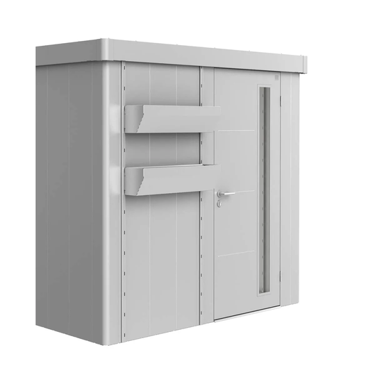 Biohort Floraboard To Side Canopy Garden Shed Neo Metallic Silver
