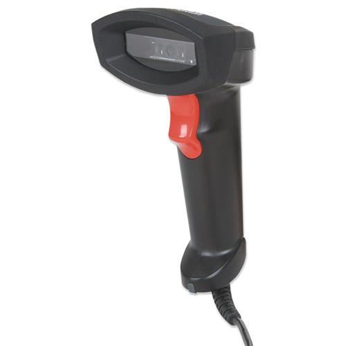 Manhattan Linear CCD Handheld Barcode Scanner USB 500mm Scan Depth IP54 rating Cable length 1.5m Max Ambient Light 100000 lux (sunlight) Black Three Year Warranty Box