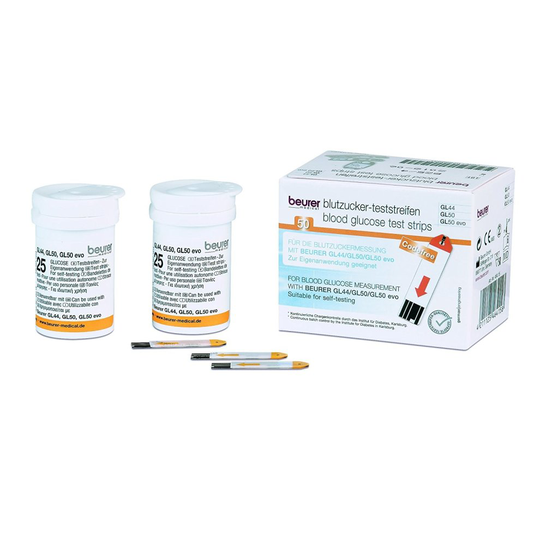 Beurer GL44/ GL50 Glucose Monitor Test Strips - 50 Piece