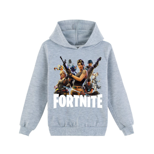 (Grey, 150) Fortnite Boys Girls Kids Hoodie Tops Sweatshirts XMAS Gifts