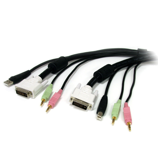Startech 4-in-1 USB DVI KVM Cable with Audio and Microphone
